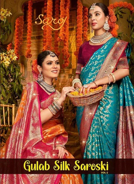 Gulaab Silk Saroski Vol 2 By Saroj Festive Wear Silk Saree Wholesale Clothing Suppliers In India